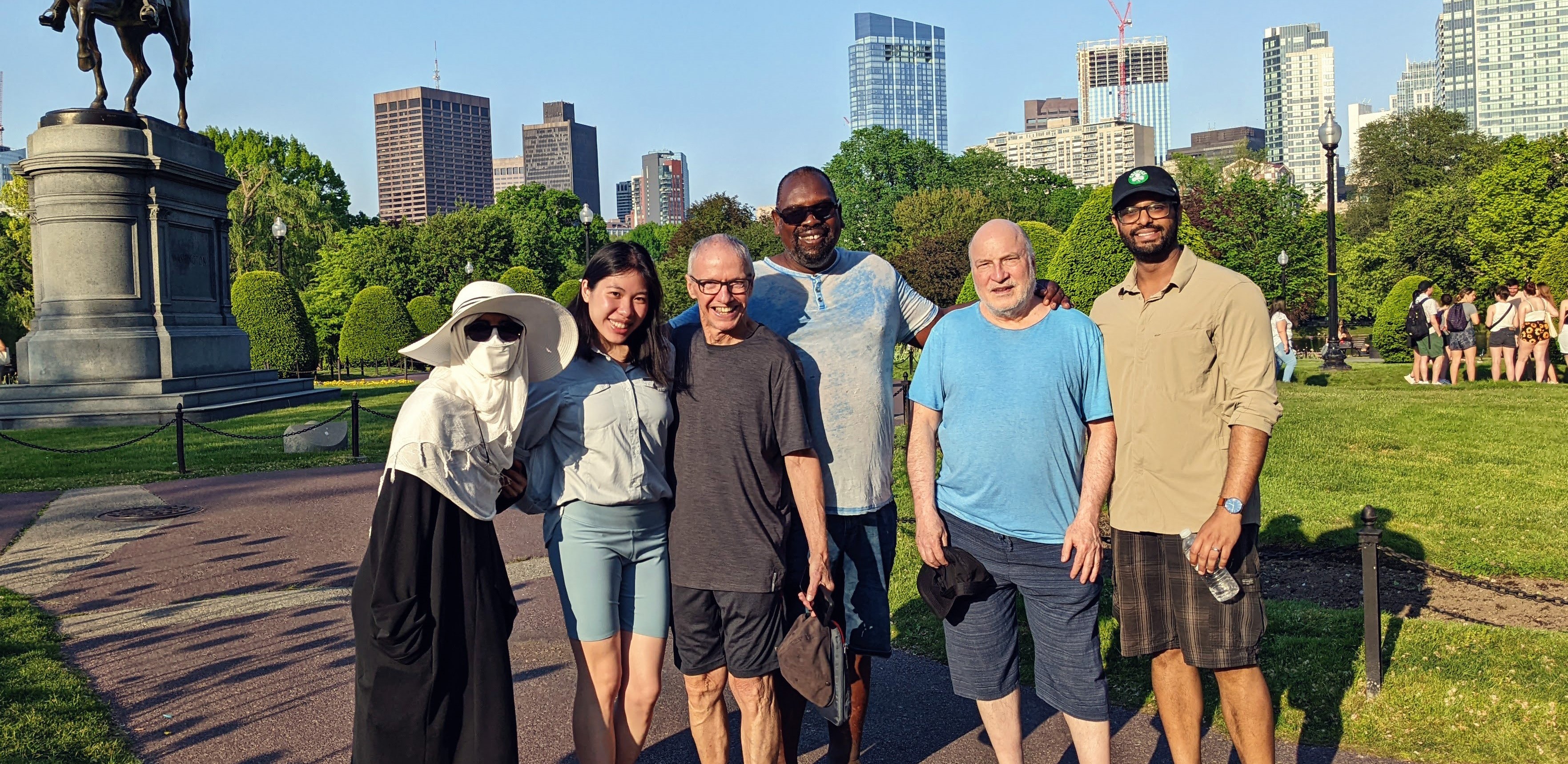 AMIM group photo from the Boston Common on our weekly walk